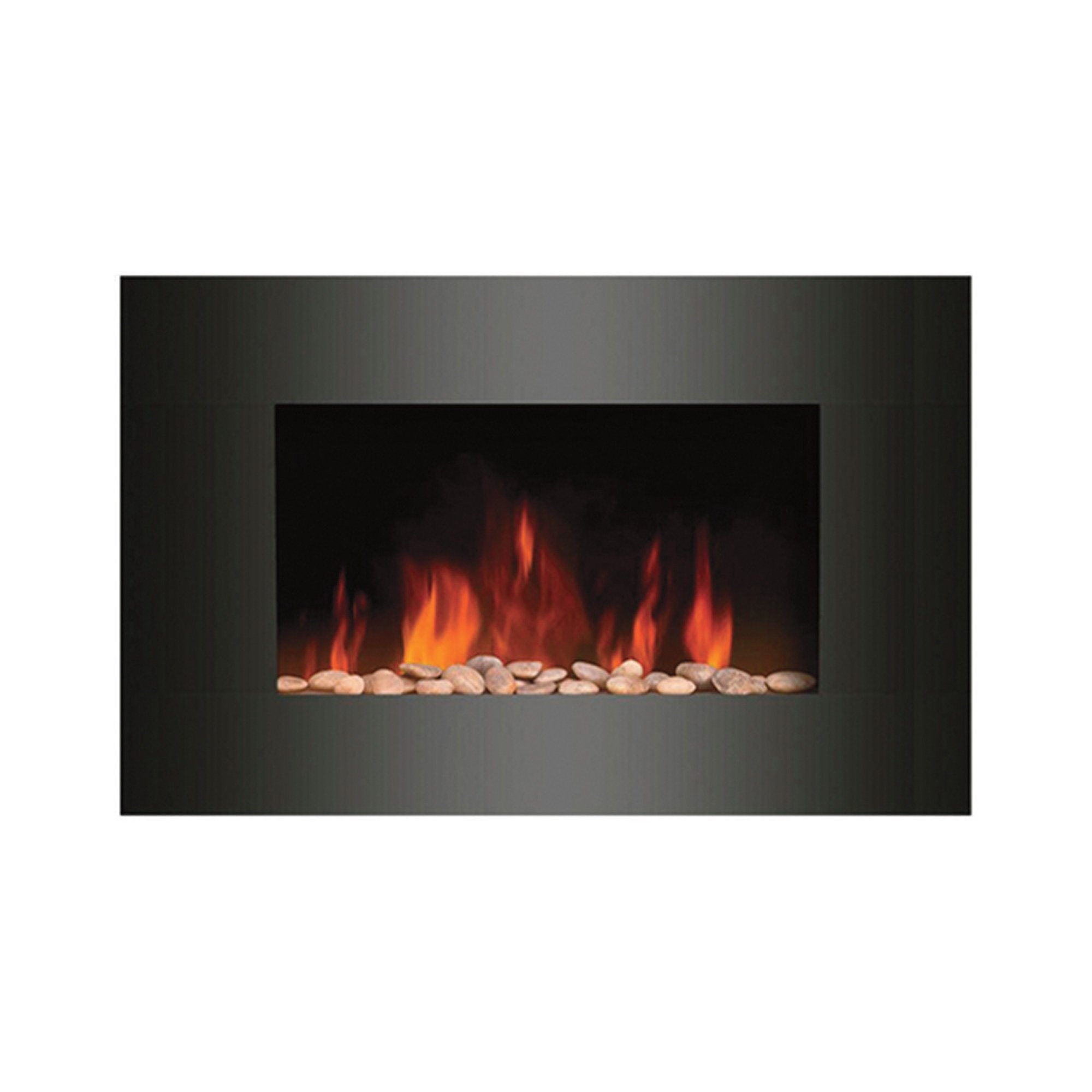ProLectrix Balmoral Wall-Mount Electric Fireplace — 5000 BTU, Arched Glass Panel, Pebble-Effect
